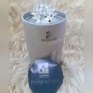 Swarovski Crystal Large Hedgehog Figurine- Like New In Box No Tags